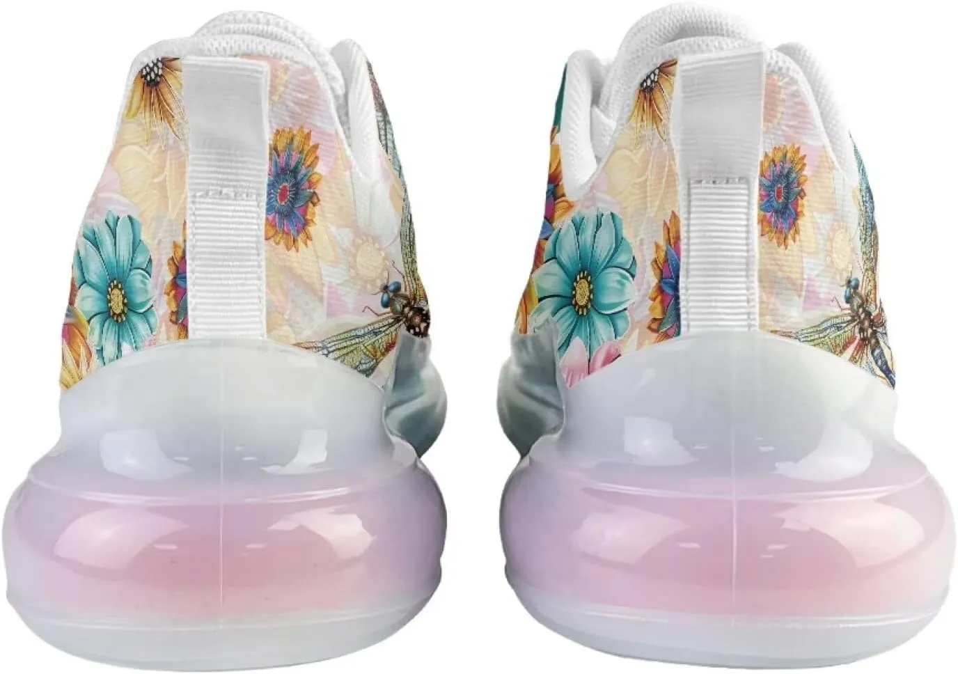 Women's Floral Print Sneaker Soft Lightweight Non Slip Tennis Sneaker Footwear Air Cushion Walking Shoes for Women US 6-11