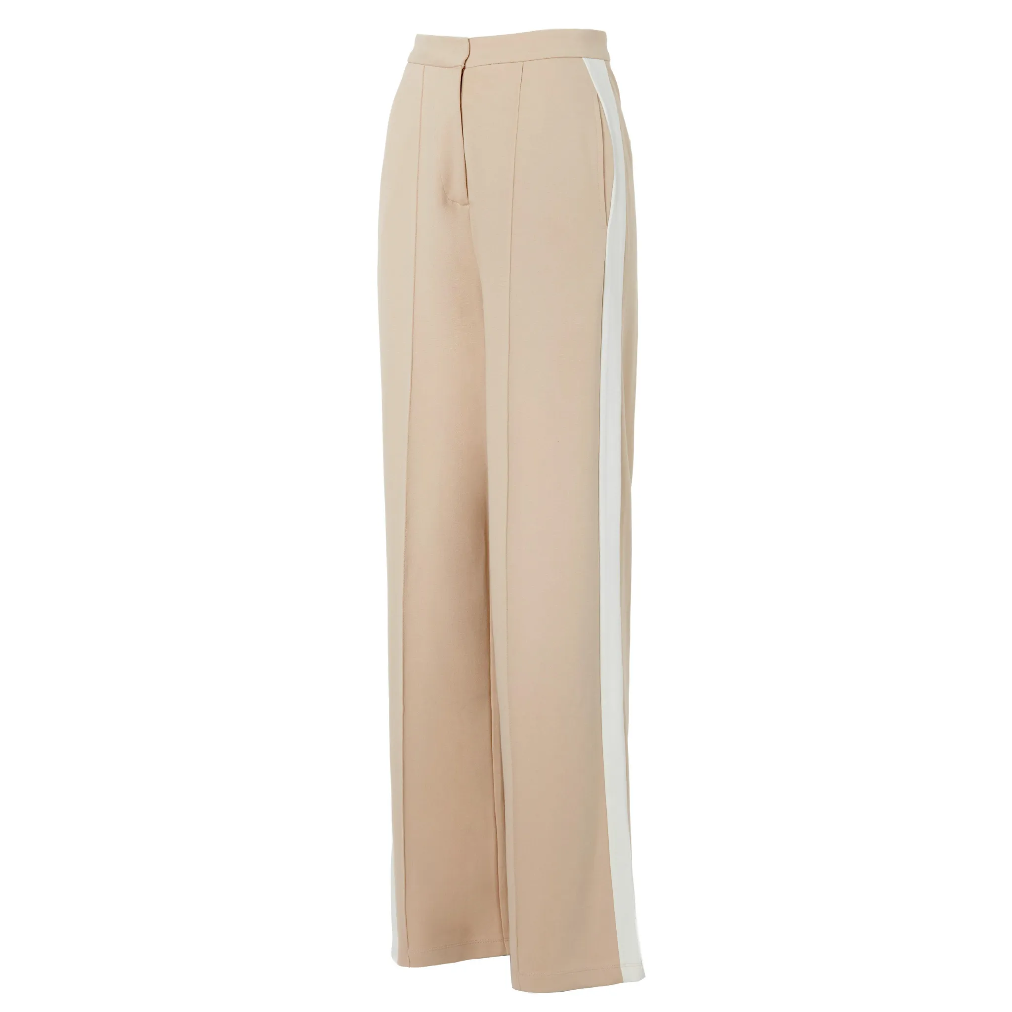 Womens Holland Cooper Camel Stripe Wide Leg Pants