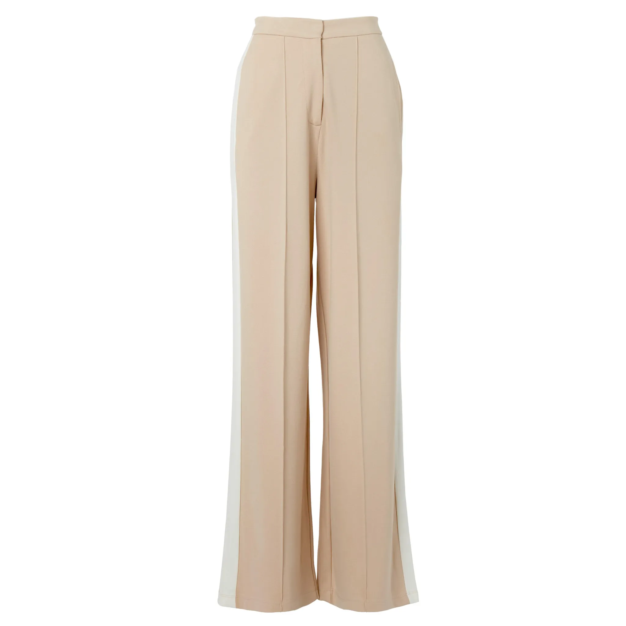 Womens Holland Cooper Camel Stripe Wide Leg Pants