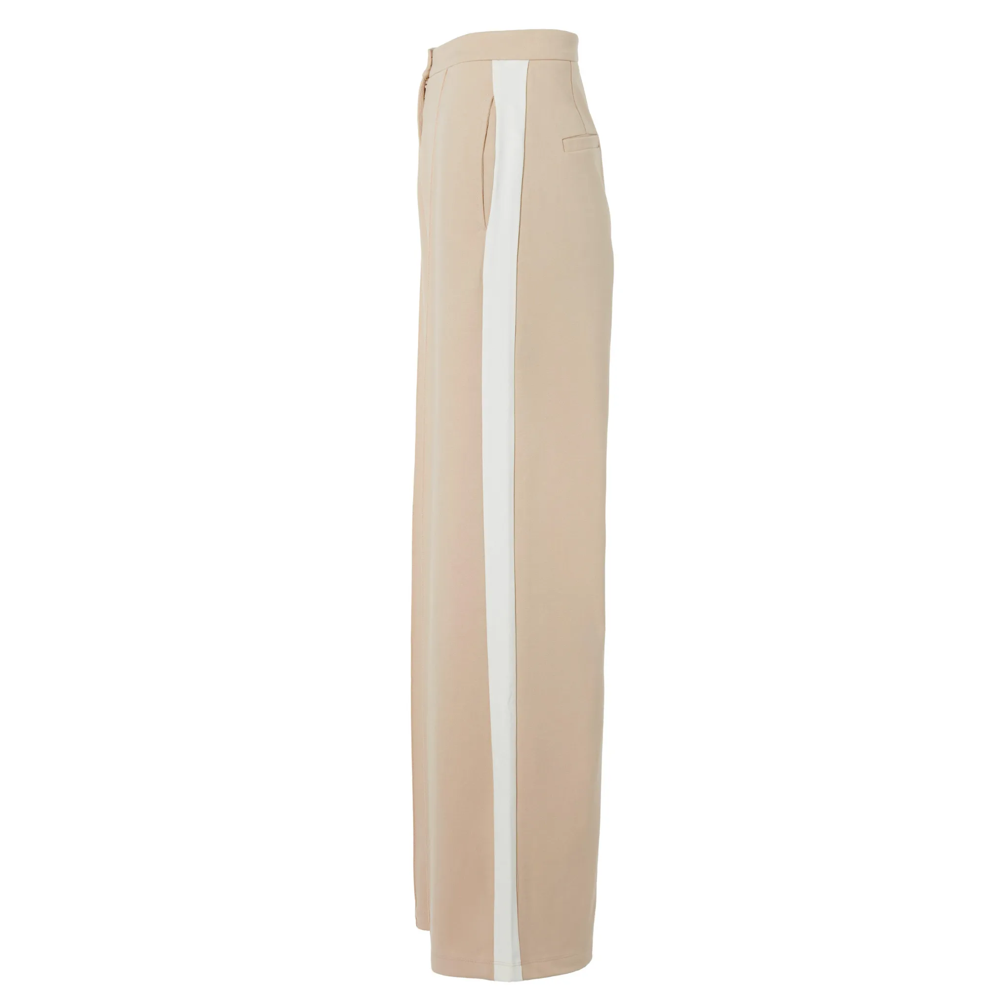 Womens Holland Cooper Camel Stripe Wide Leg Pants