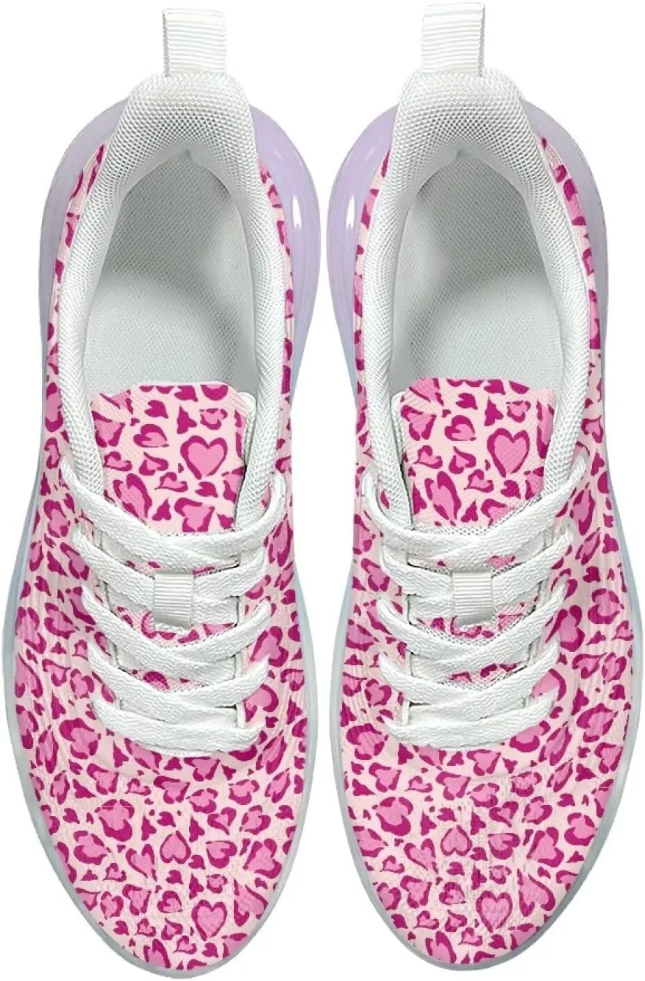 Women's Leopard Sneaker Soft Lightweight Non Slip Gym Sneaker Breathable Air Cushion Walking Shoes for Women US 6-11