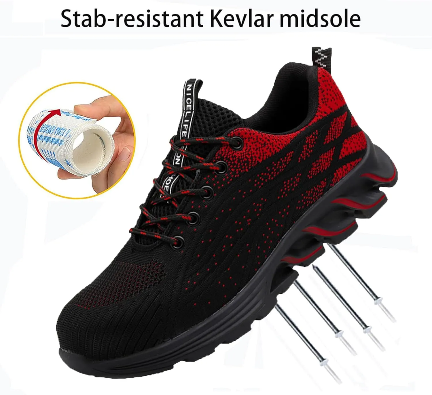 Worker Protective Shoes,for Industrial & Construction Site, Drivers, Factories, Kitchens, Gas Stations,