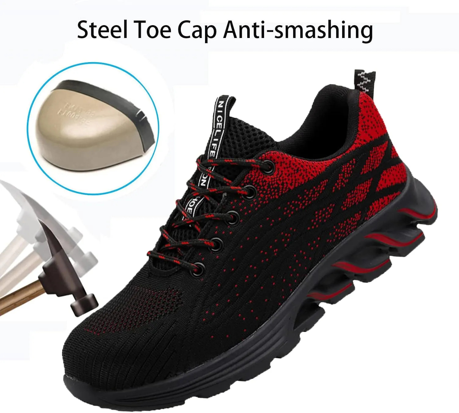 Worker Protective Shoes,for Industrial & Construction Site, Drivers, Factories, Kitchens, Gas Stations,
