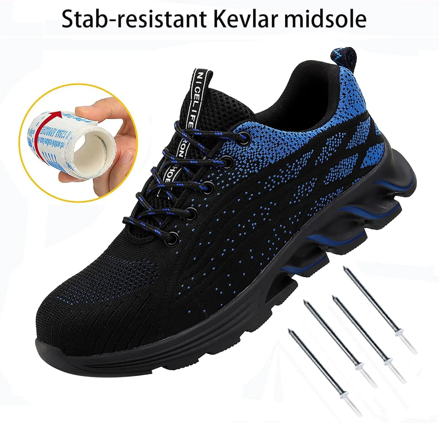 Worker Protective Shoes,for Industrial & Construction Site, Drivers, Factories, Kitchens, Gas Stations,