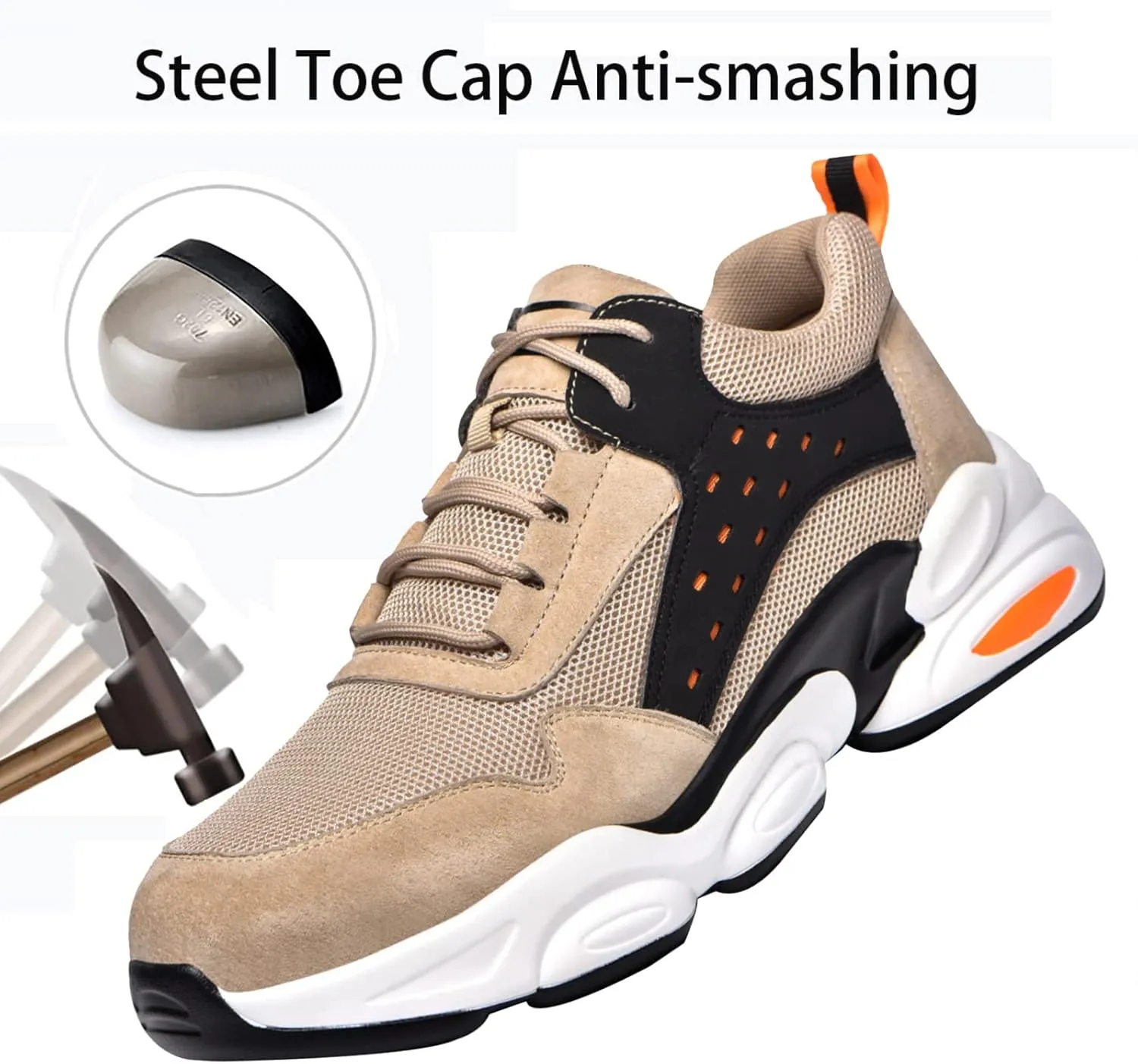Worker Protective Shoes,for Industrial & Construction Site, Drivers, Factories, Kitchens, Gas Stations,