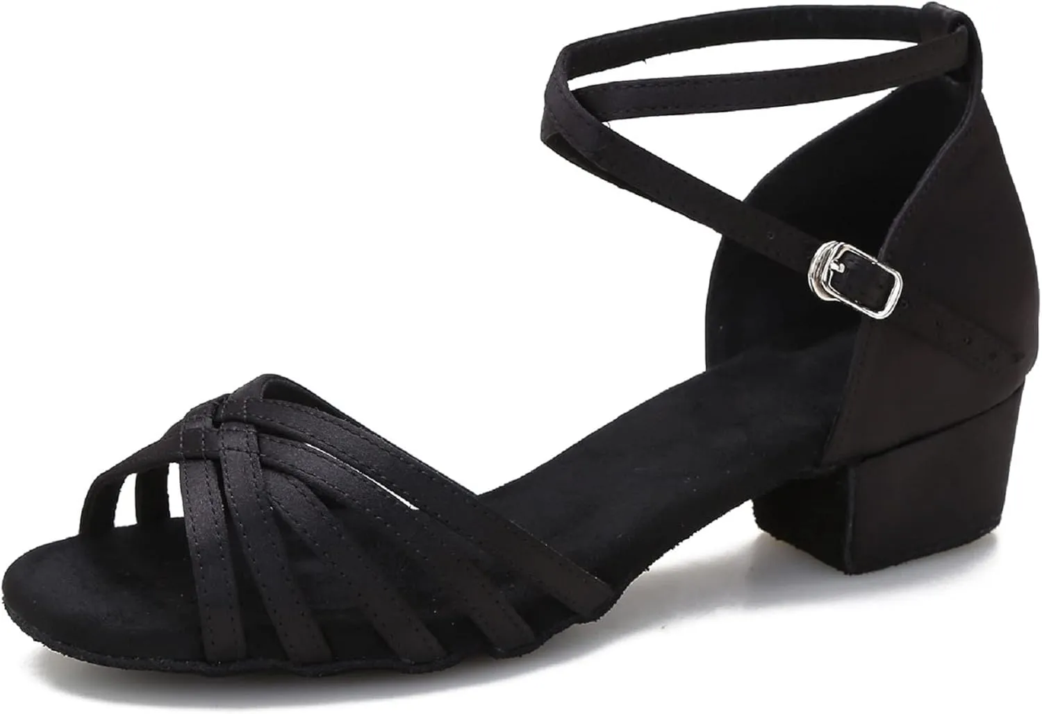 Yokala Ballroom Latin Salsa Dance Shoes Women Low Heel Practice Dancing Sandals for Social Dance Beginner S04